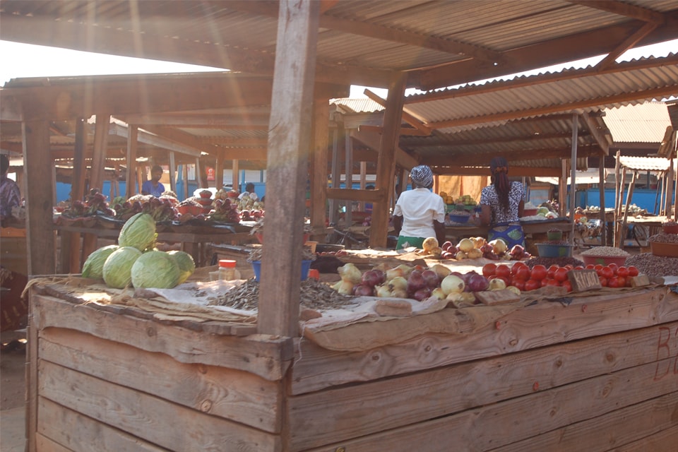 Lokale markt in Zambia